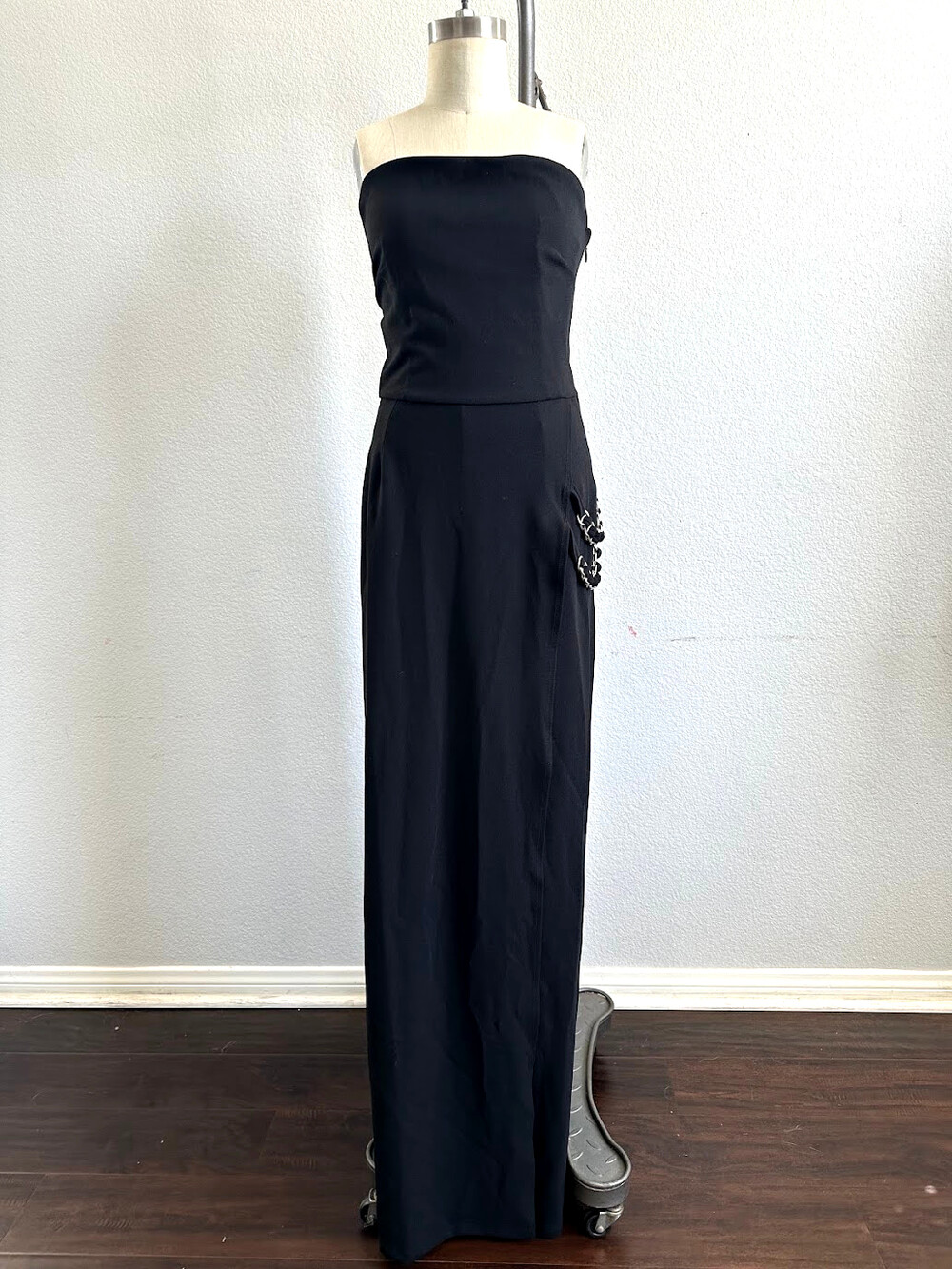 Valentine Strapless Black Maxi Jumpsuit Size L